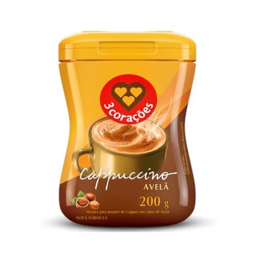 3 Corações Cappuccino Sabor Avelã, 200g
