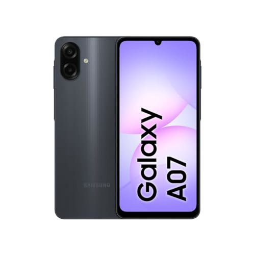 Celular Samsung Galaxy A07 128GB, 4GB, Câm. 50MP, Tela 6.7"- Preto