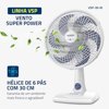 MONDIAL Ventilador de Mesa 127V, 30cm, 6 pás, Super Power - VSP-30-W - Foto 4
